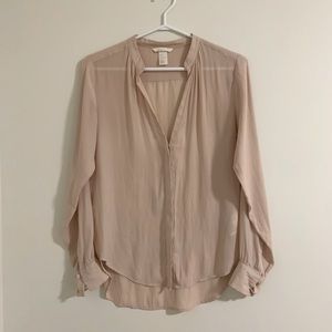 H&M baby pink blouse